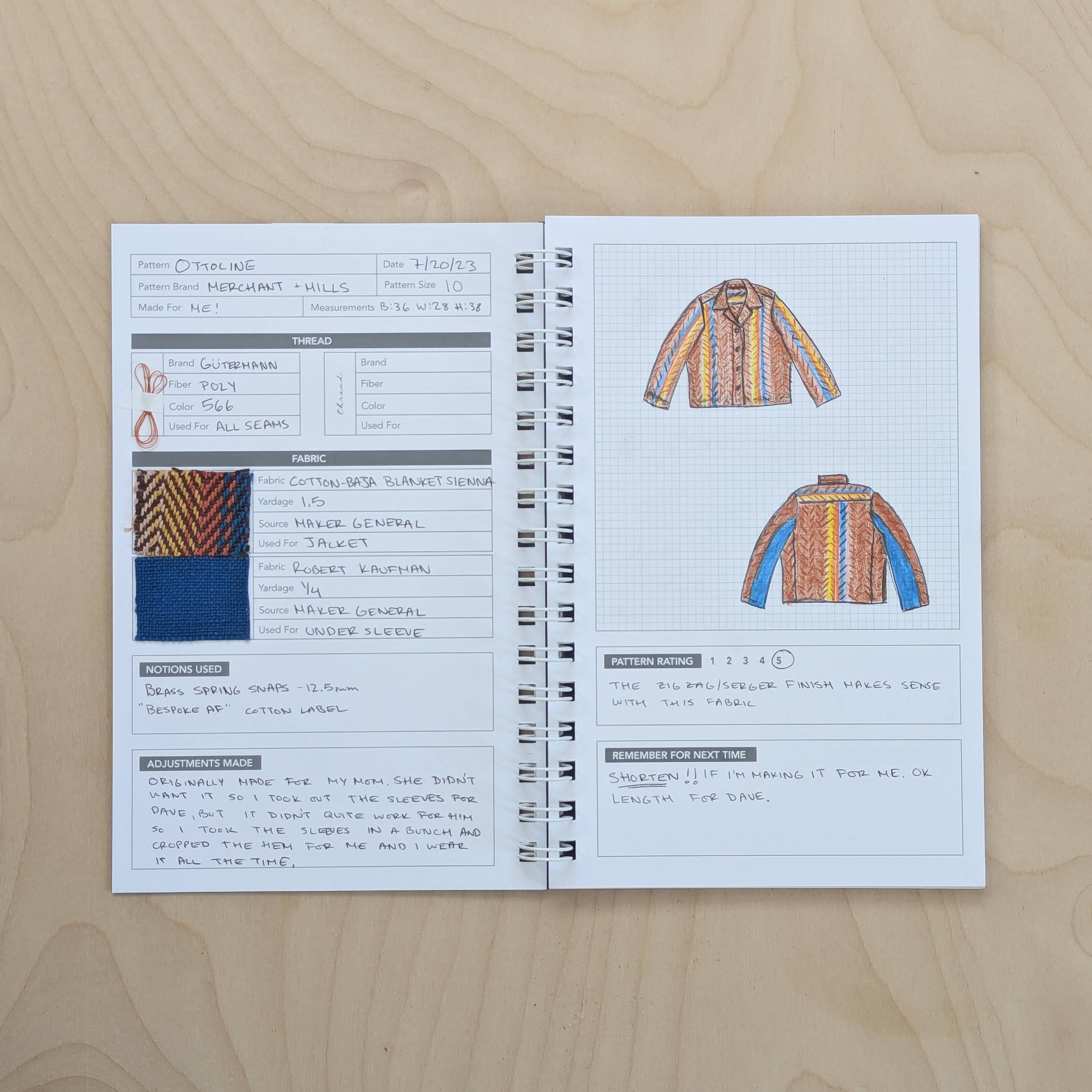 Kohamche - Sewing Journal