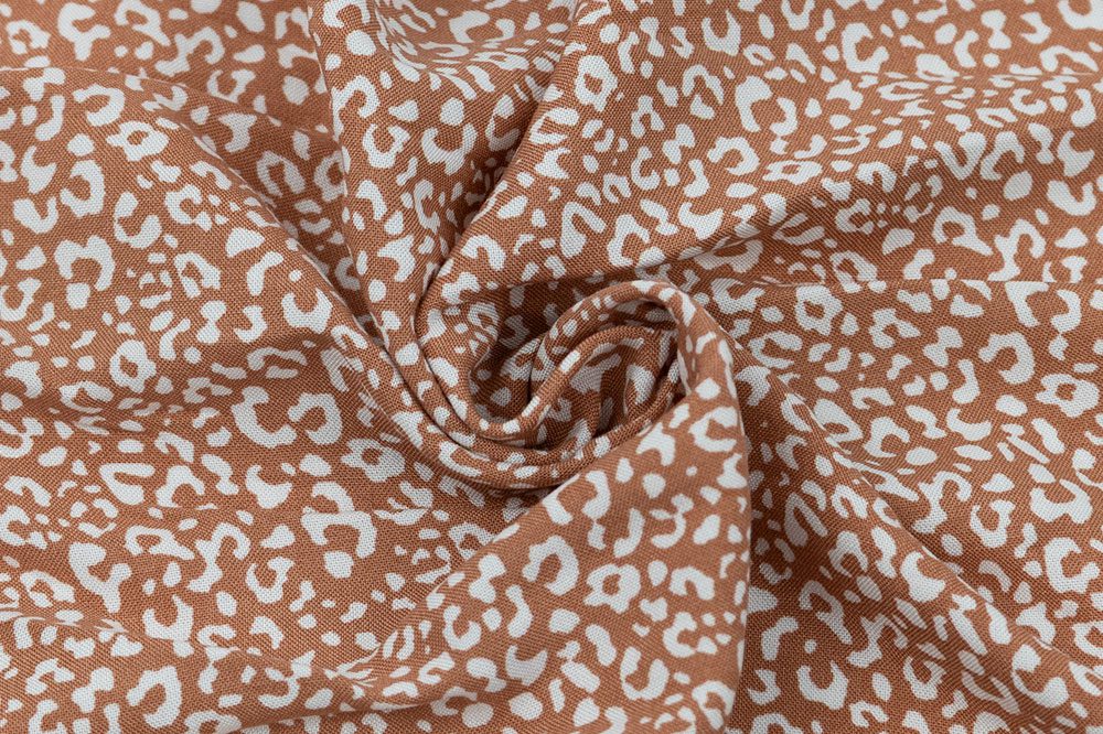 Rayon Challis Leopard Print