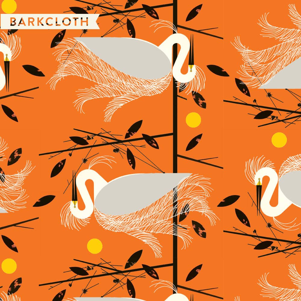 Birch Fabrics - Snowy Egret Barkcloth