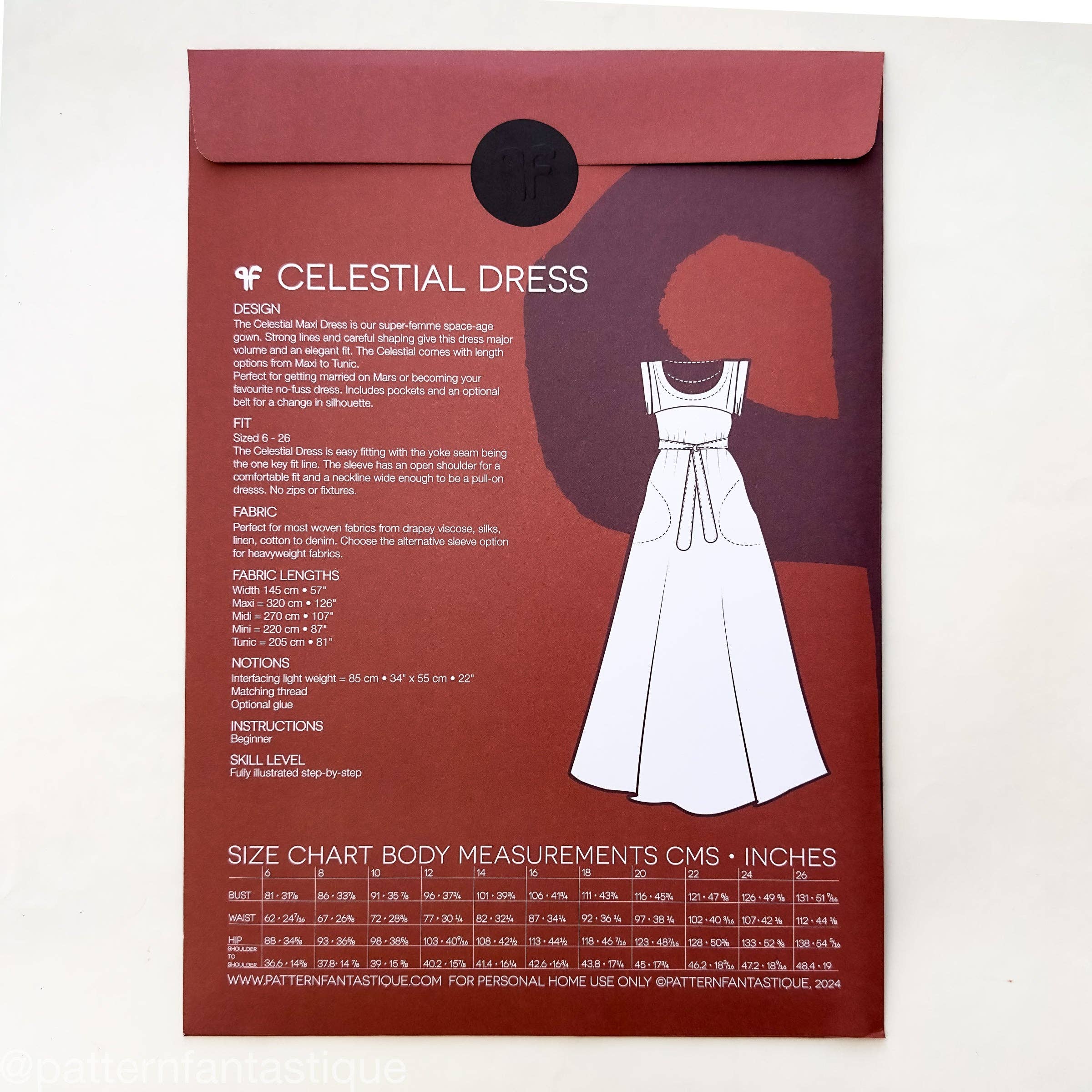 Pattern Fantastique - Celestial Maxi Dress Printed Sewing Pattern
