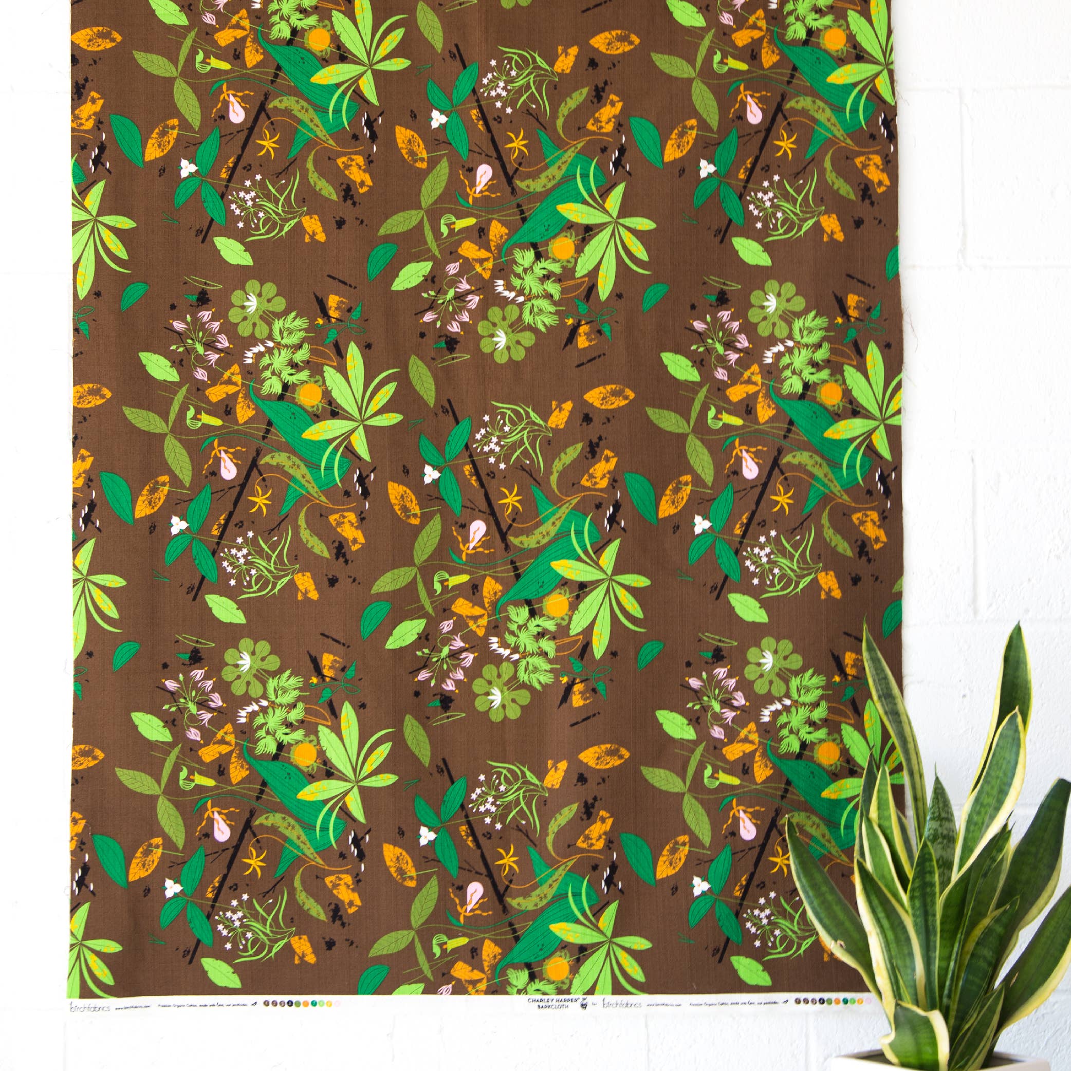 Birch Fabrics - Spring Wildflowers Barkcloth