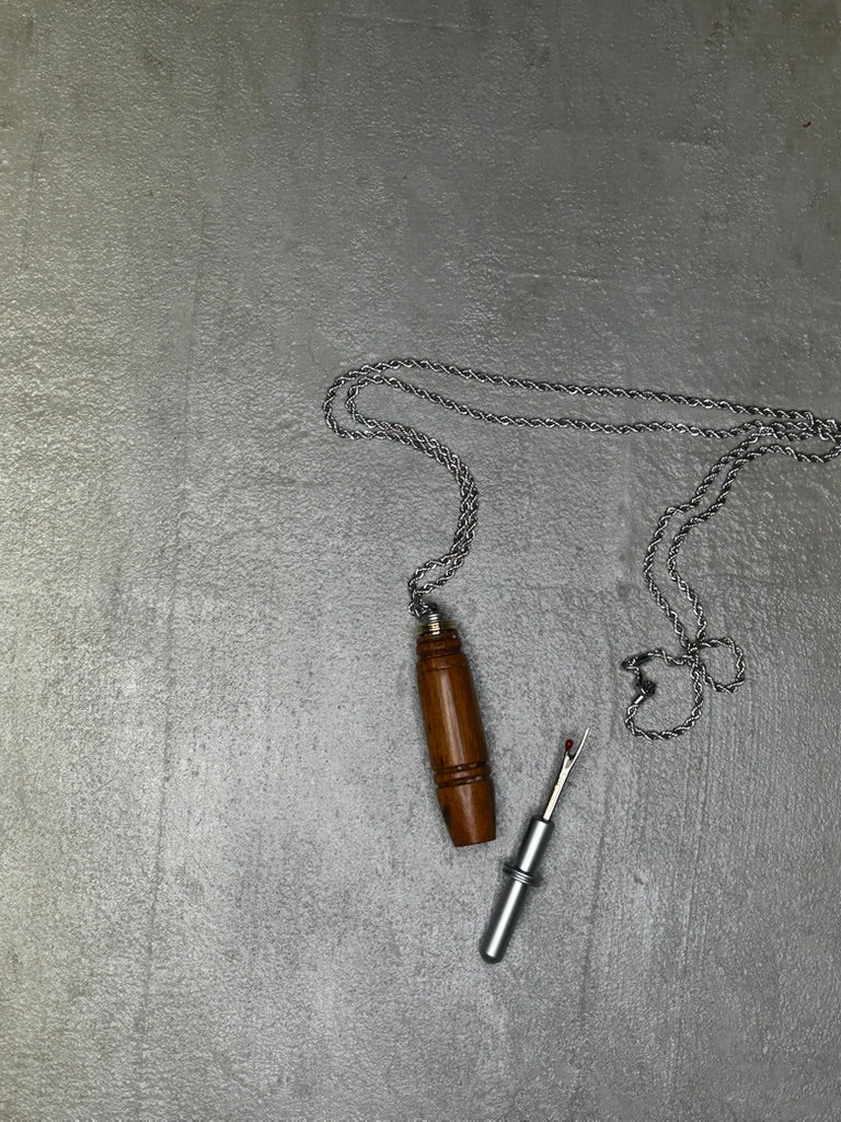 Seam Ripper Necklace- Brown (Spindle)