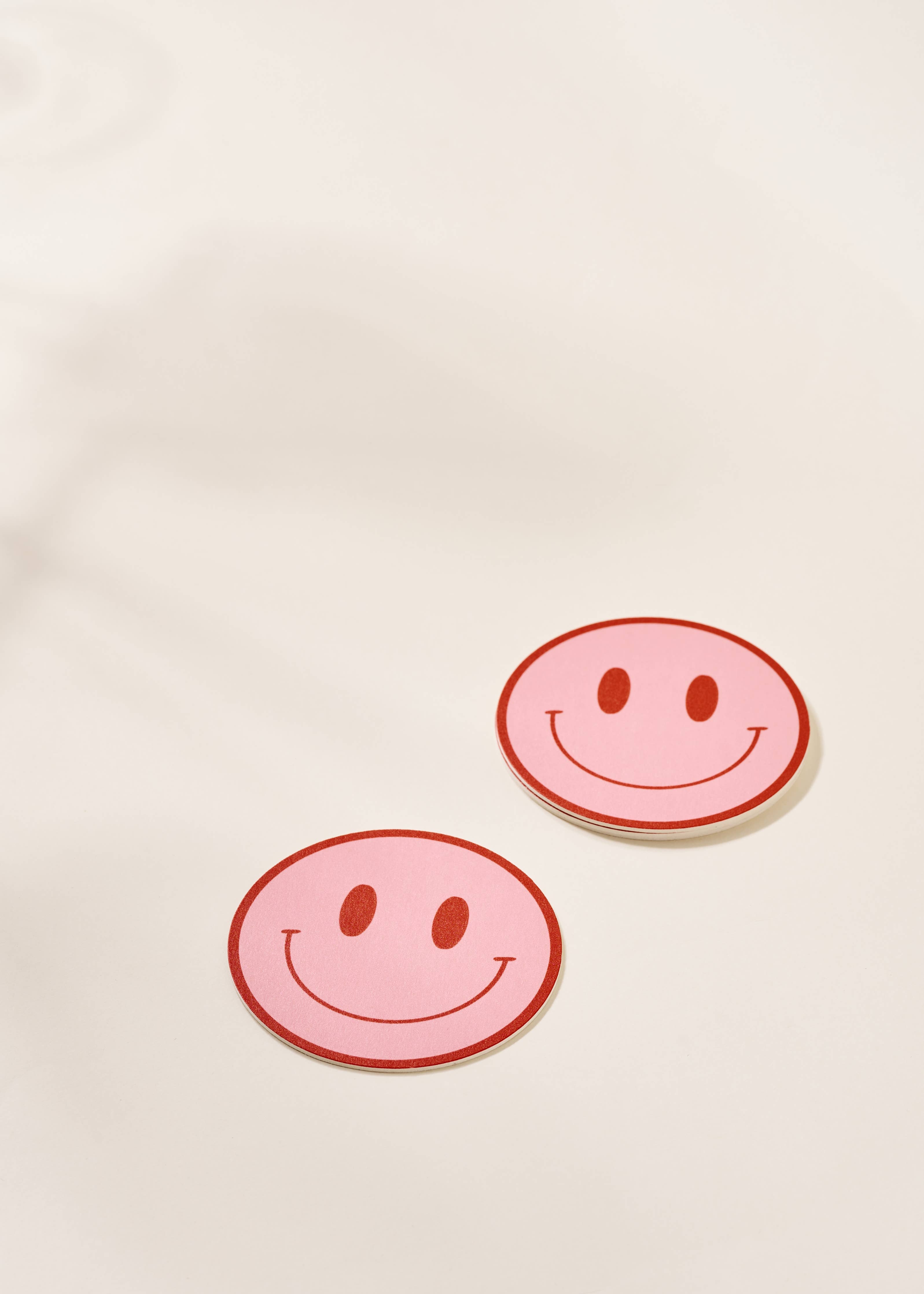 One & Only Paper - Peach and Tomato Smile Coasters - Set of Four