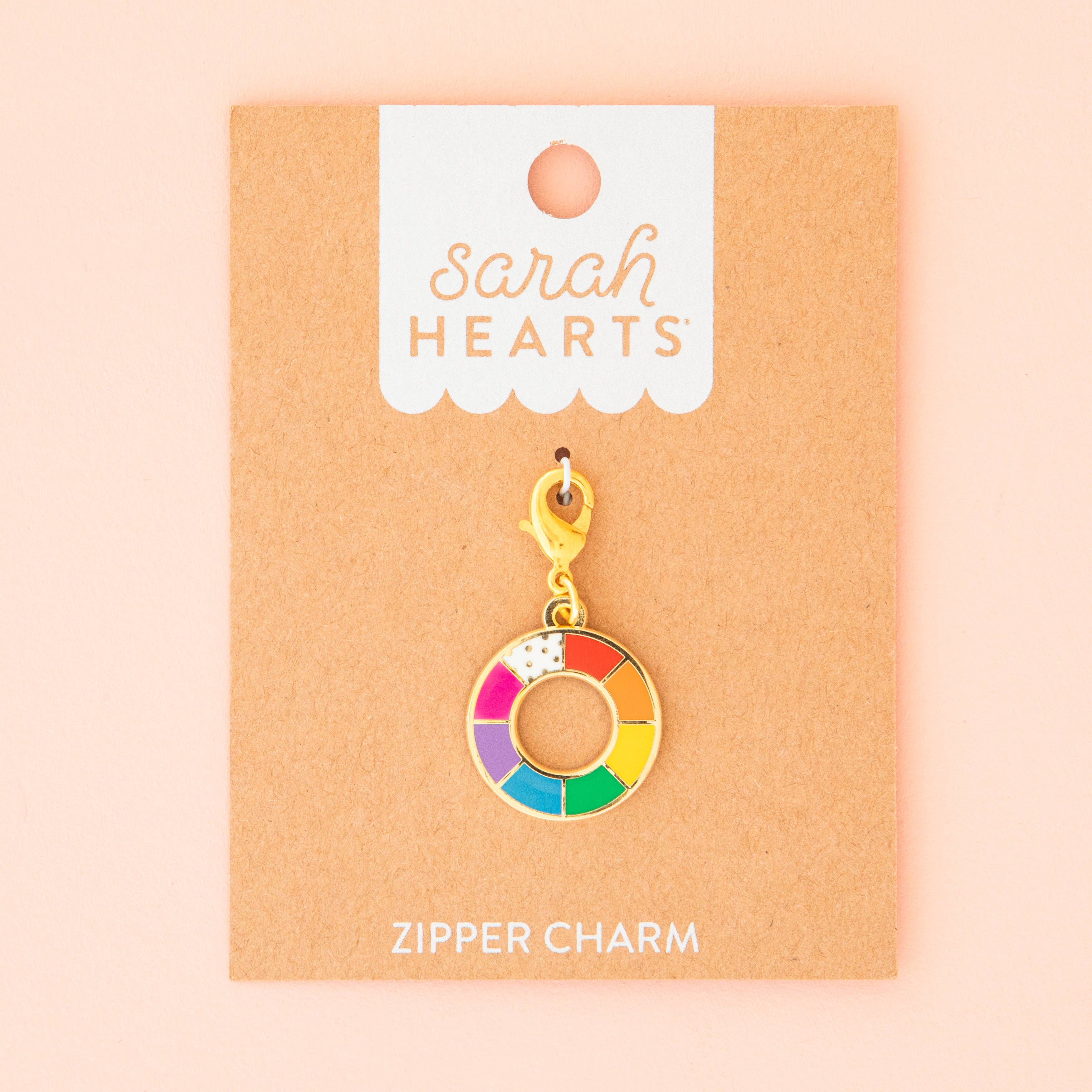 Sarah Hearts - Color Wheel Removable Zipper Charm