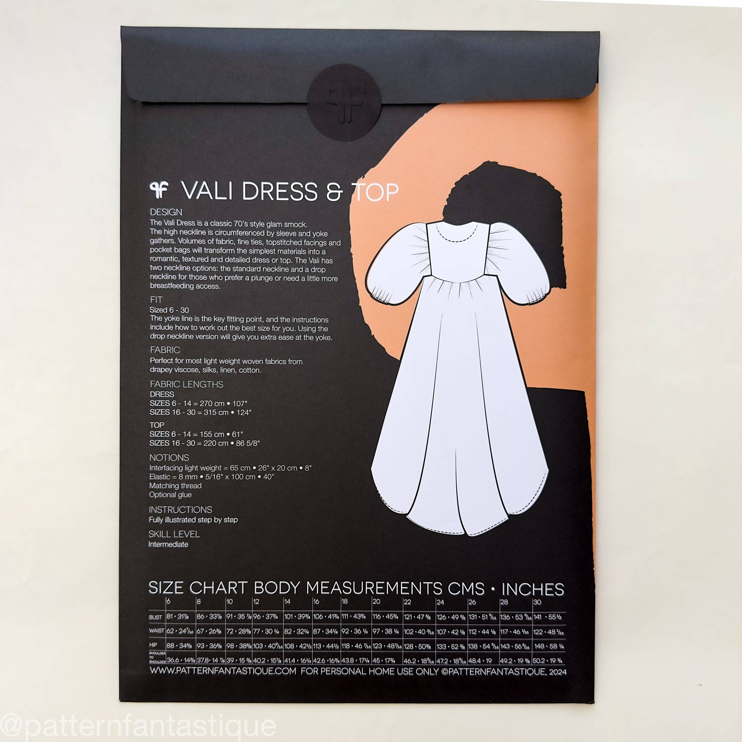 Pattern Fantastique - Vali Dress & Top - Printed Sewing Pattern