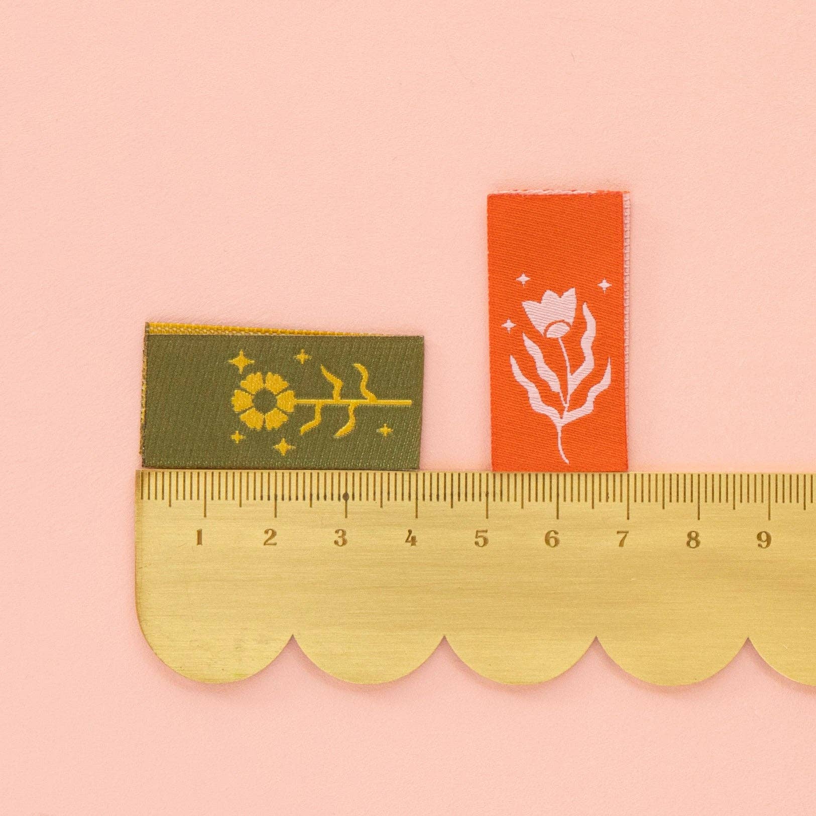 Sarah Hearts - Floral Design Multipack Woven Sewing Labels