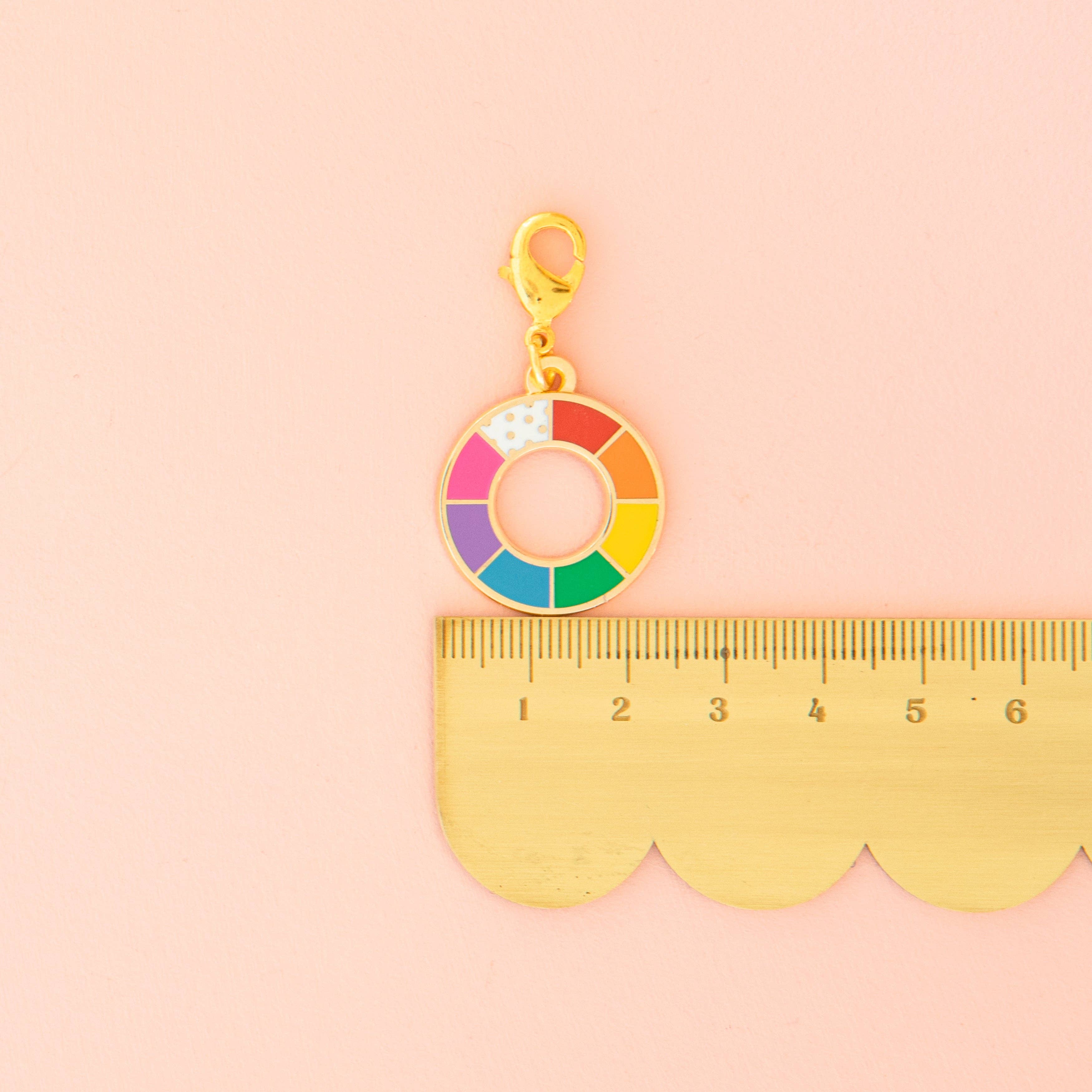 Sarah Hearts - Color Wheel Removable Zipper Charm