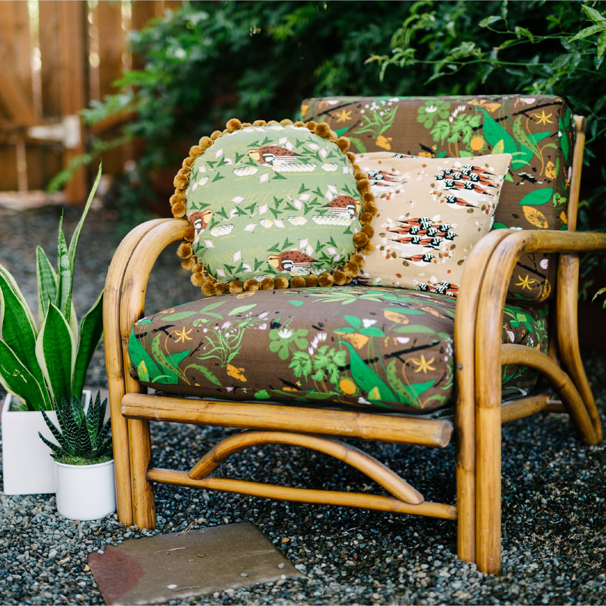 Birch Fabrics - Spring Wildflowers Barkcloth