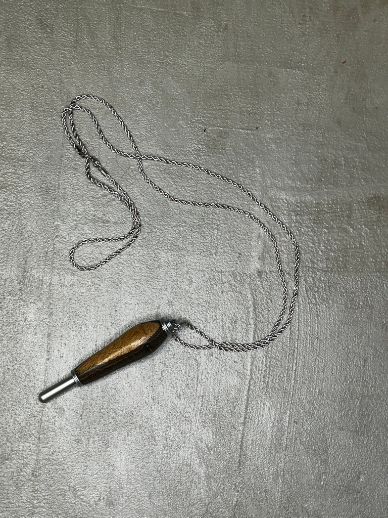 Seam Ripper Necklace- Brown (Smooth)