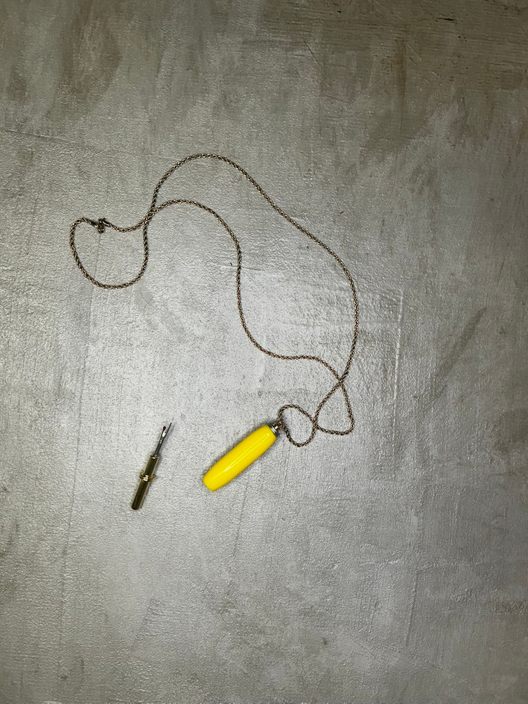 Seam Ripper Necklace- Yellow