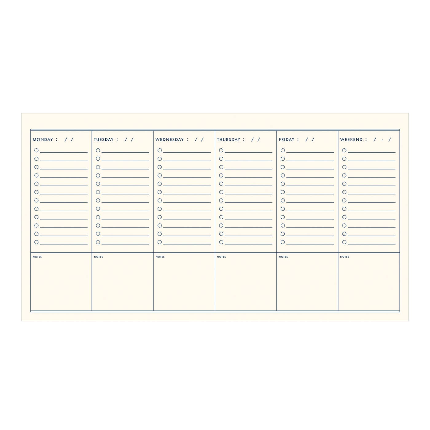 Ruff House Print Shop - Script Undated Weekly Planner