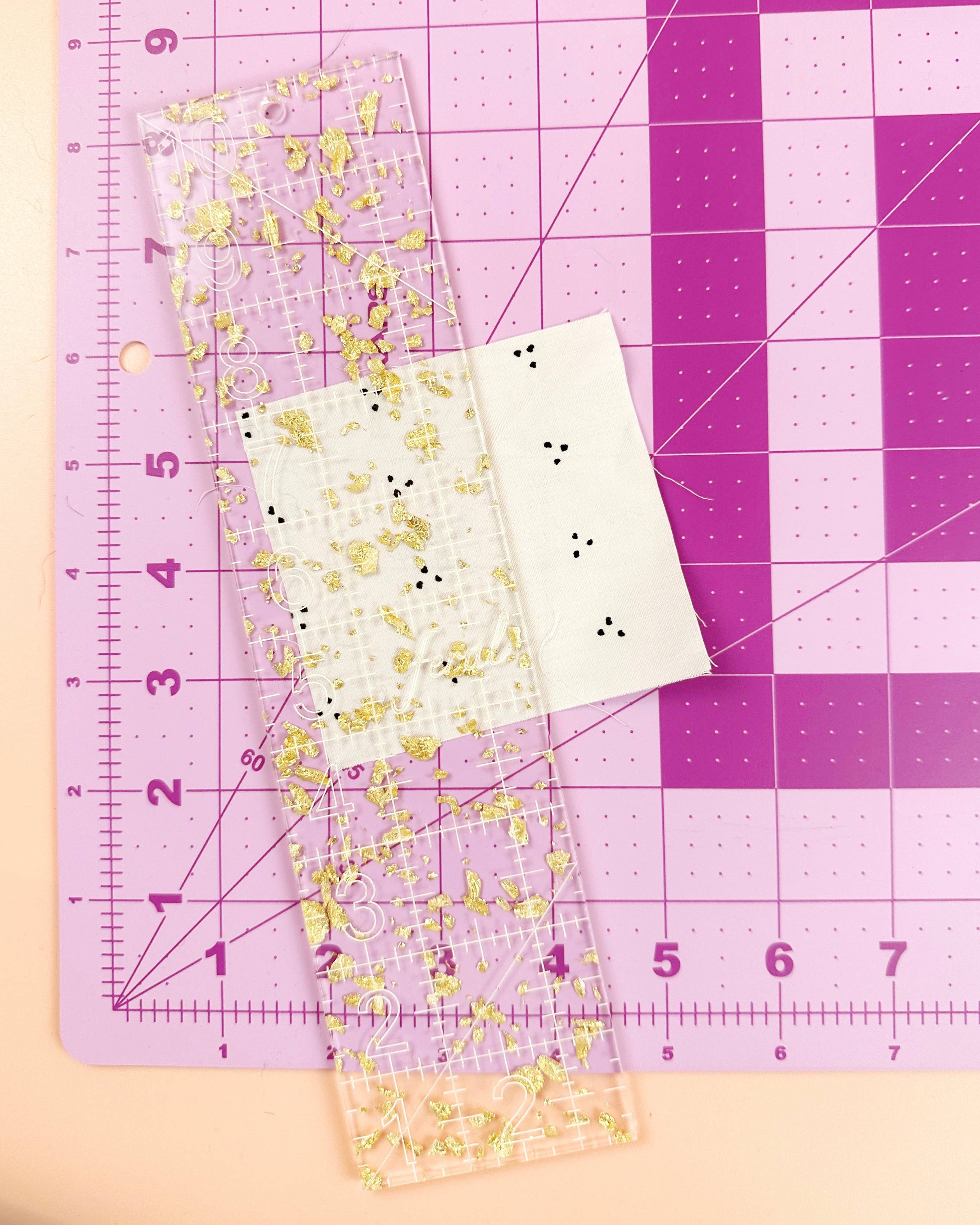 Feral Notions - 2.5 by 10 in quilting ruler
