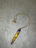 Scissors Necklace- Maize and Blue