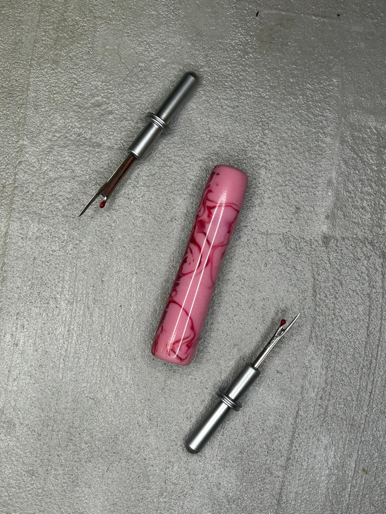 Double Sided Seam Ripper- Silver and Pink Acrylic