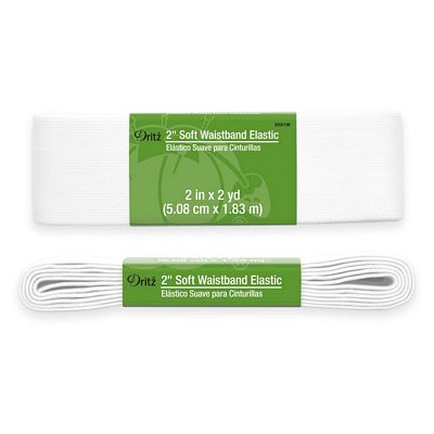 2in Soft Waistband Elastic White