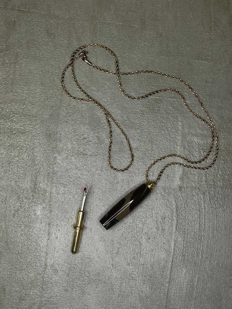 Seam Ripper Necklace- Black Swirl