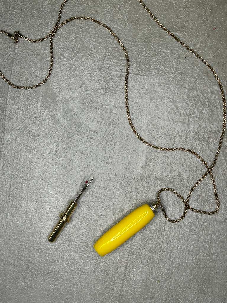 Seam Ripper Necklace- Yellow