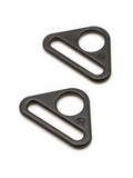 Triangle Ring fl 1 in Black Metal 2 pc