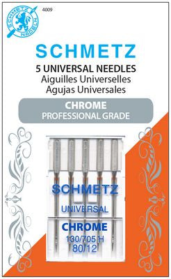 Schmetz Chrome Universal Sewing Machine Needles