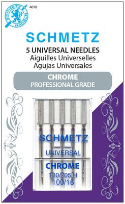 Schmetz Chrome Universal Sewing Machine Needles