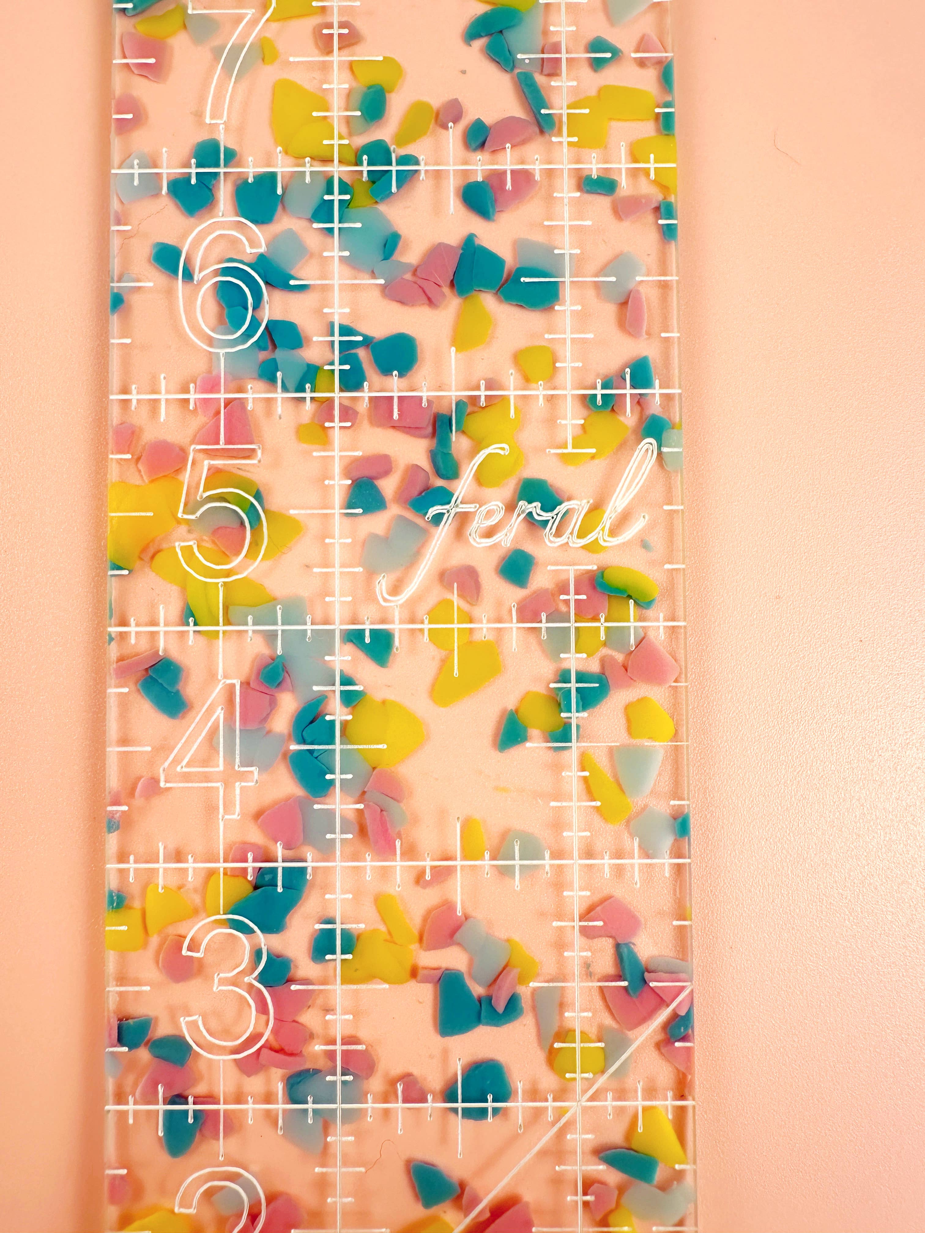 Feral Notions - 2.5 by 10 in quilting ruler