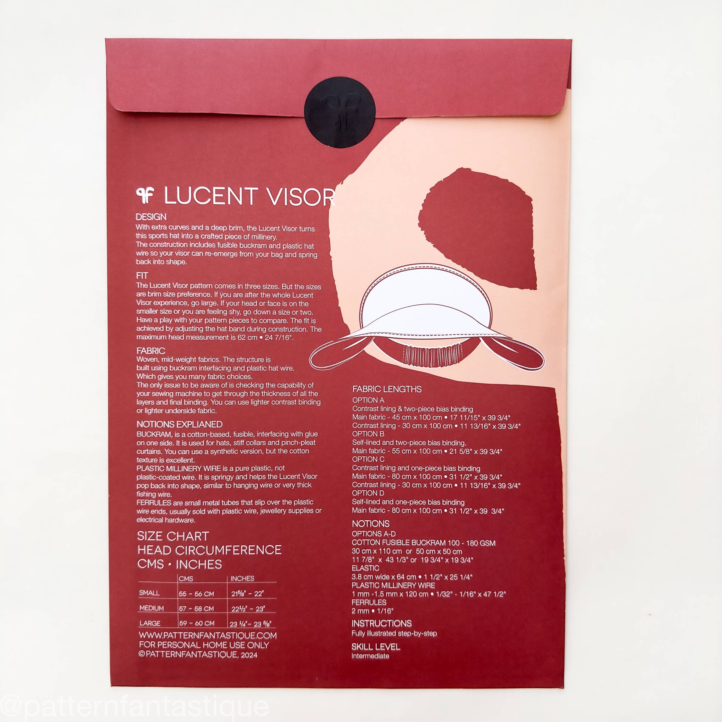 Pattern Fantastique - Lucent Visor - Printed Sewing Pattern
