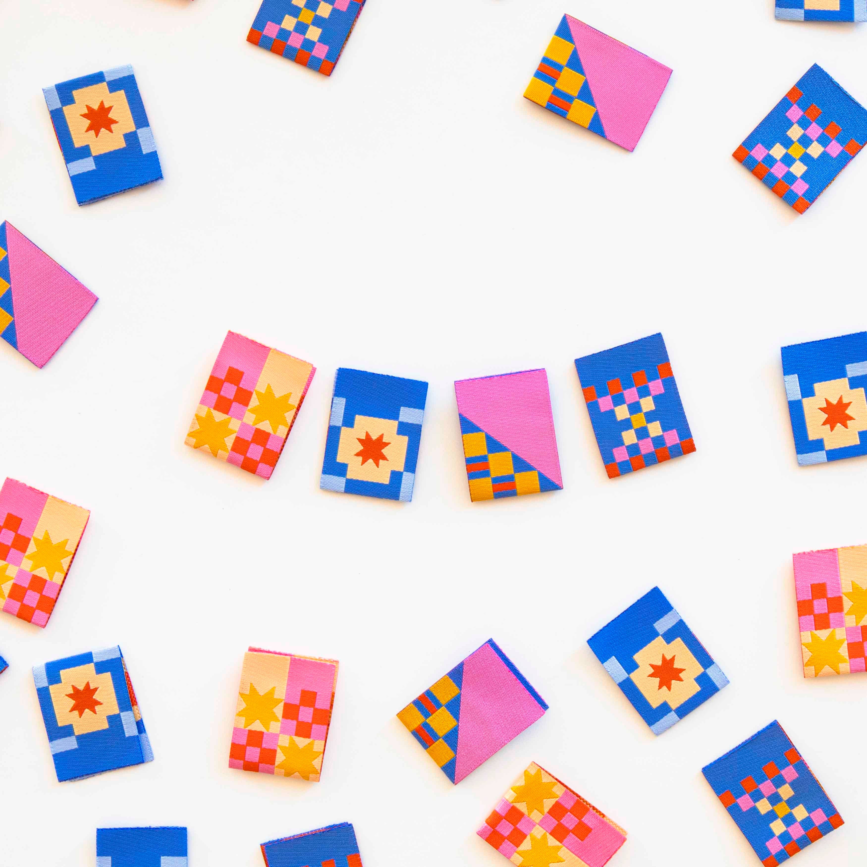 Sarah Hearts - TCJ Star Twist Multipack Woven Sewing and Quilting Labels