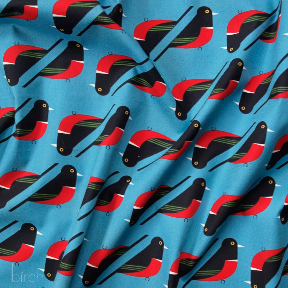 Birch Fabrics - Red Breasted Meadowlark Poplin