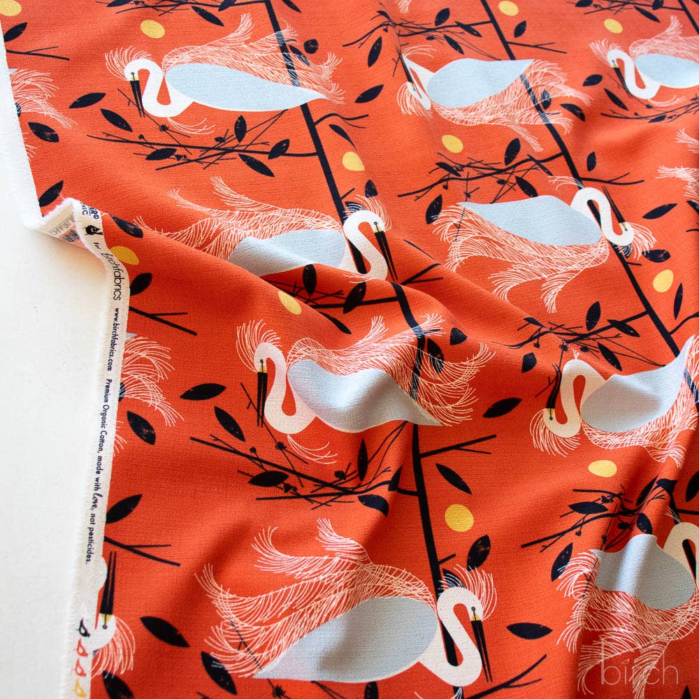 Birch Fabrics - Snowy Egret Barkcloth