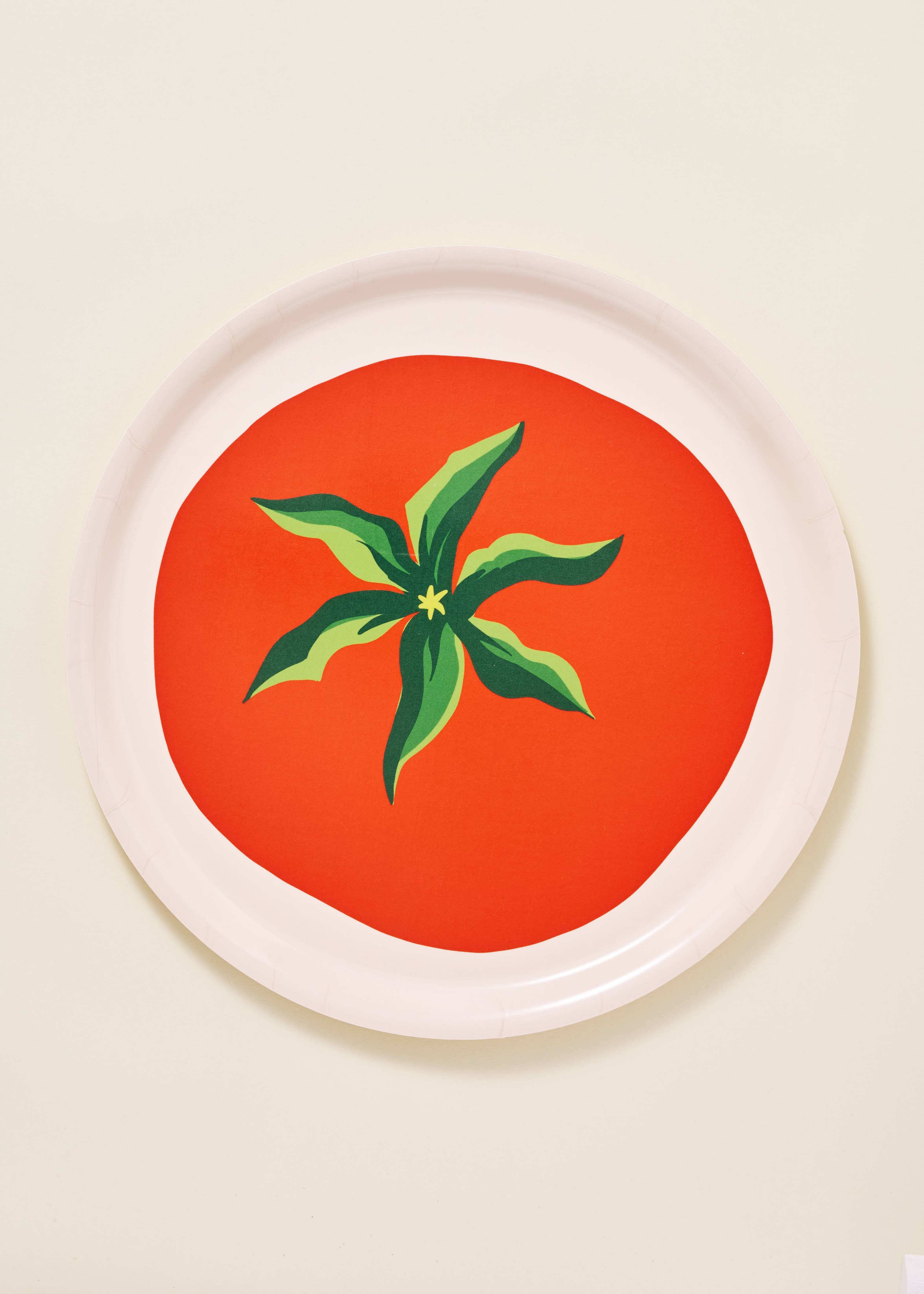 One & Only Paper - Tomato Bent Birch/Melamine Serving Tray Platter