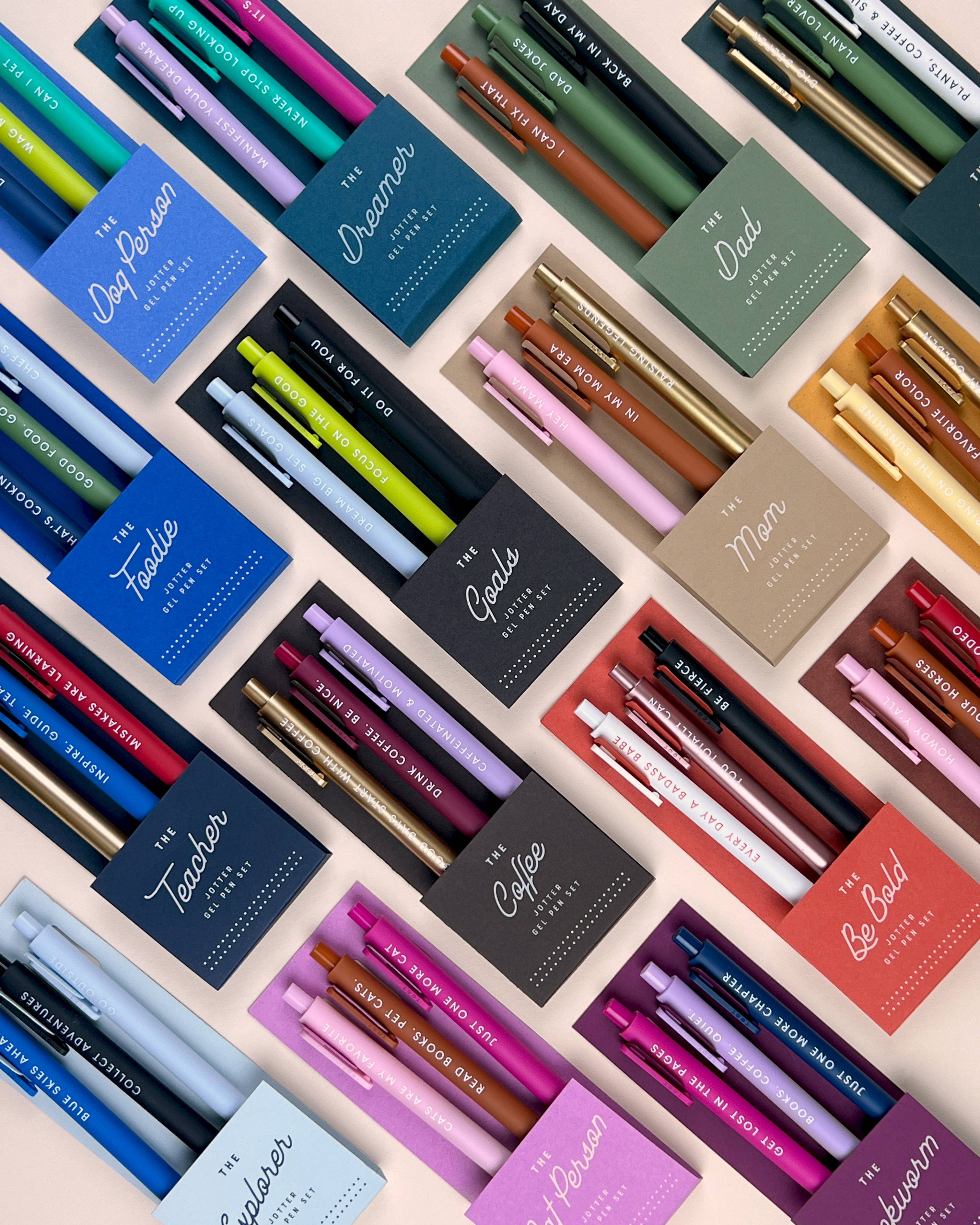 Ruff House Print Shop - The Goals Jotter Gel Pen: Set of 3