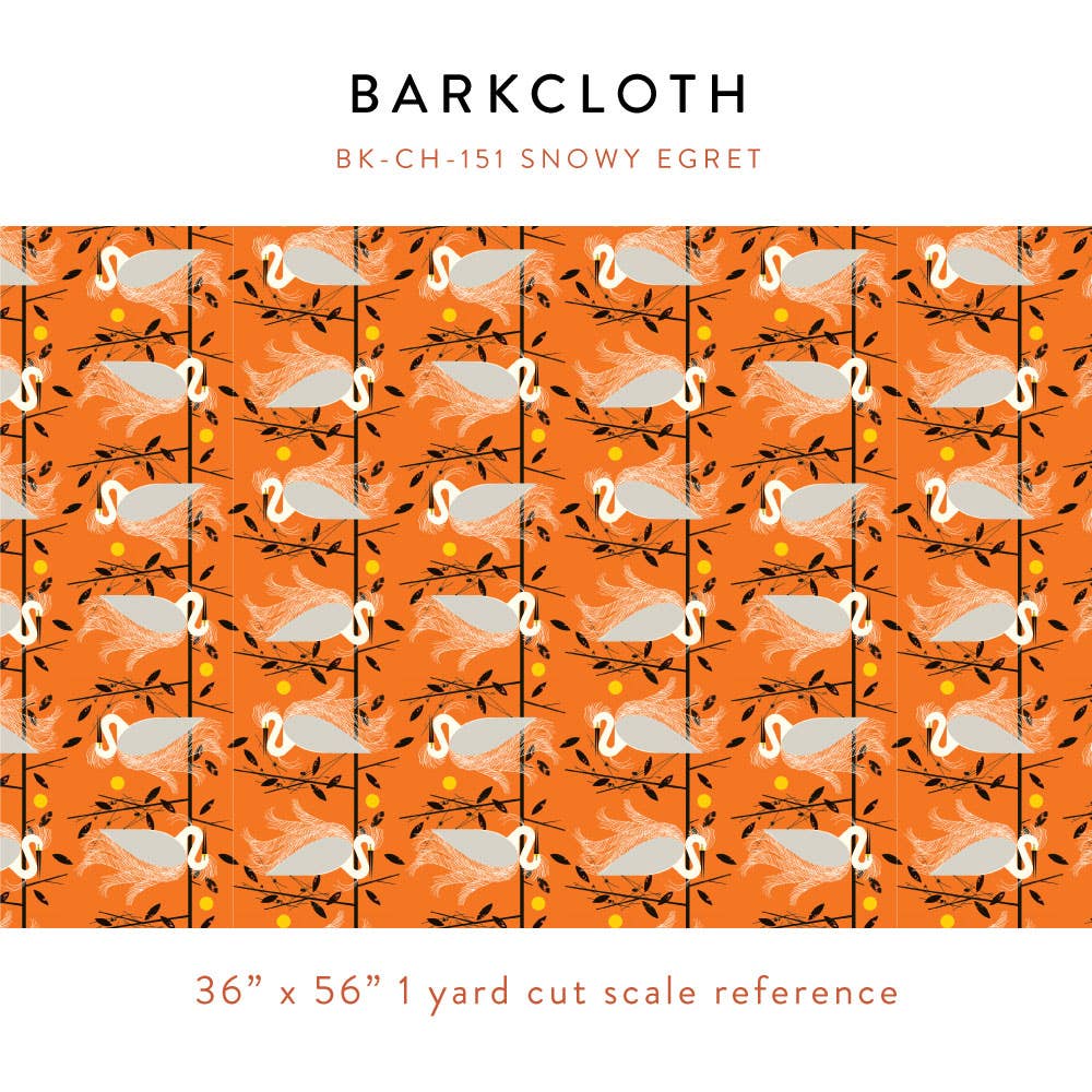 Birch Fabrics - Snowy Egret Barkcloth