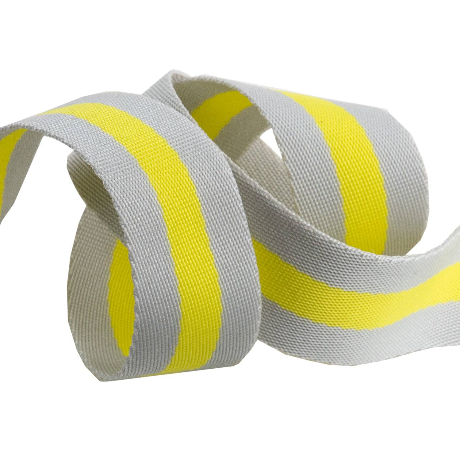 2yd Soft Grey and Neon - 1.5" Nylon Webbing - by Tula Pink