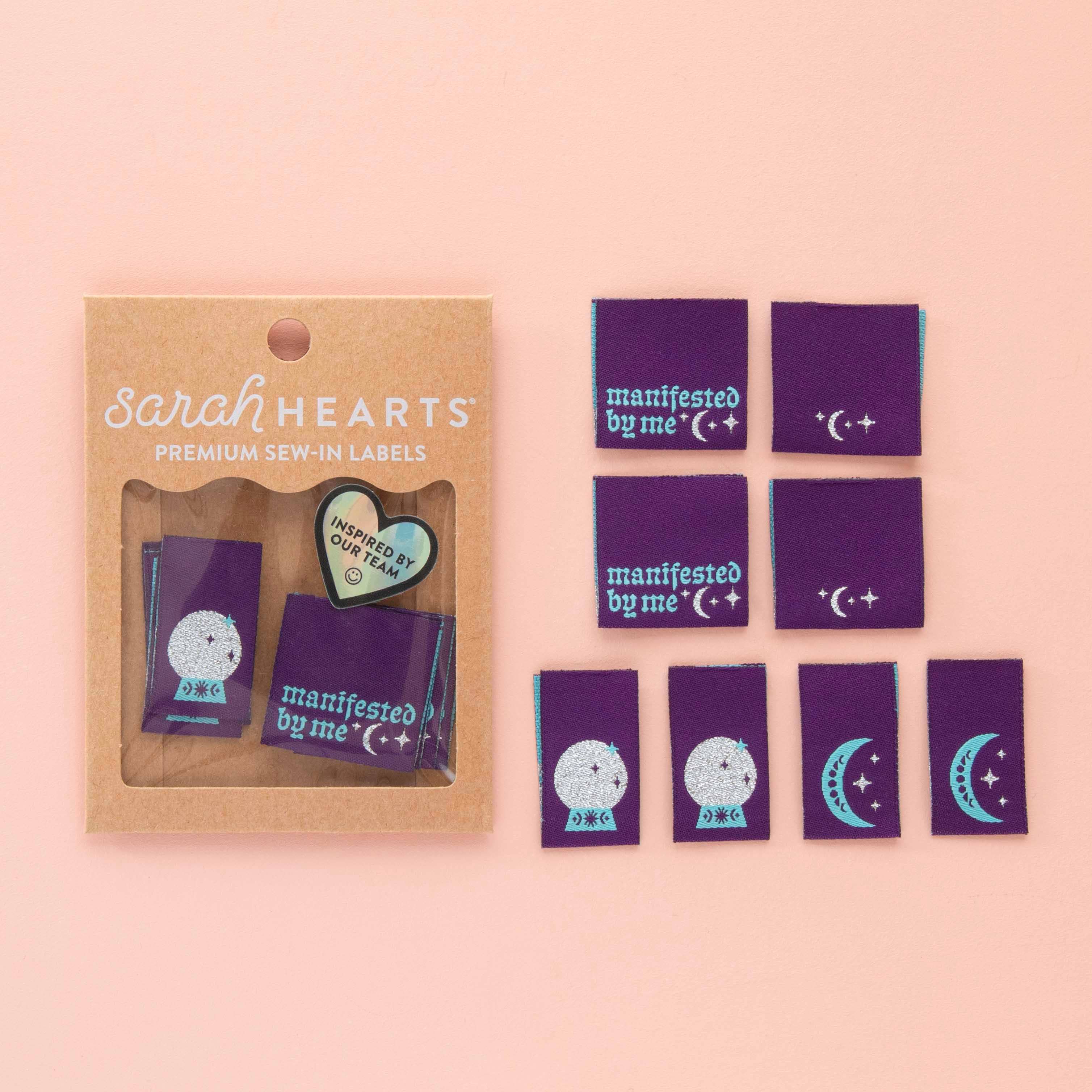 Sarah Hearts - Manifested by Me Multipack Woven Sewing Labels